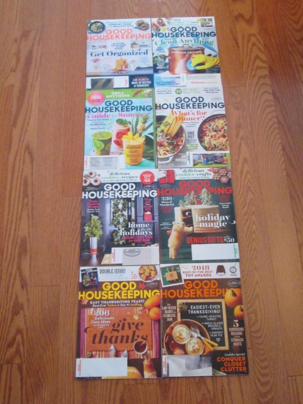 Good Housekeeping magazine 8 issues - 2018, 2019, 2020